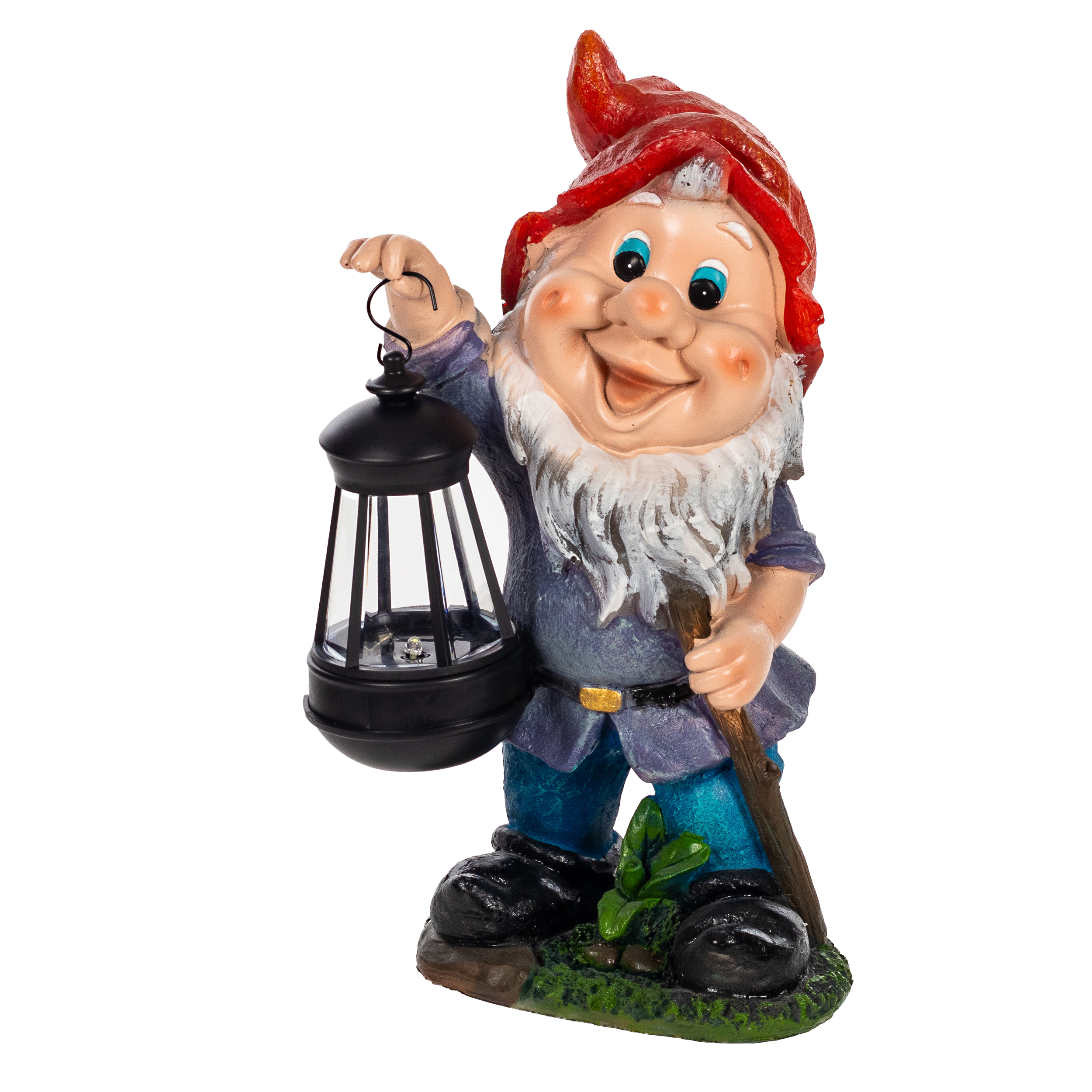 BIRENDY DEKO Gartenzwerg Gartenwichtel LED Gartenfigur